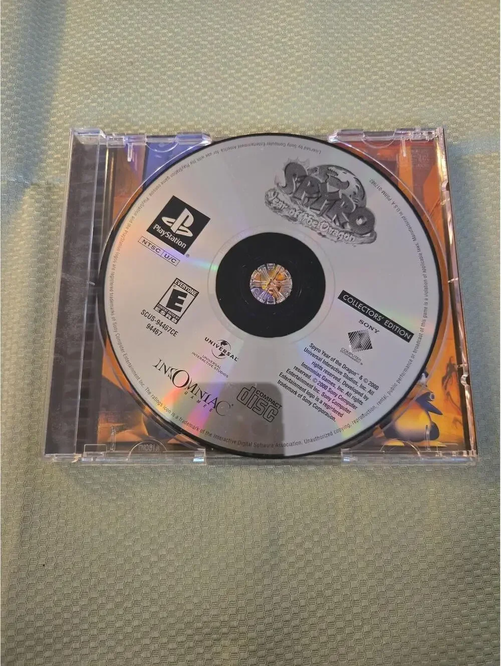 Spyro: Year of the Dragon PlayStation 1 PS1 Collector's Edition Disc Only
